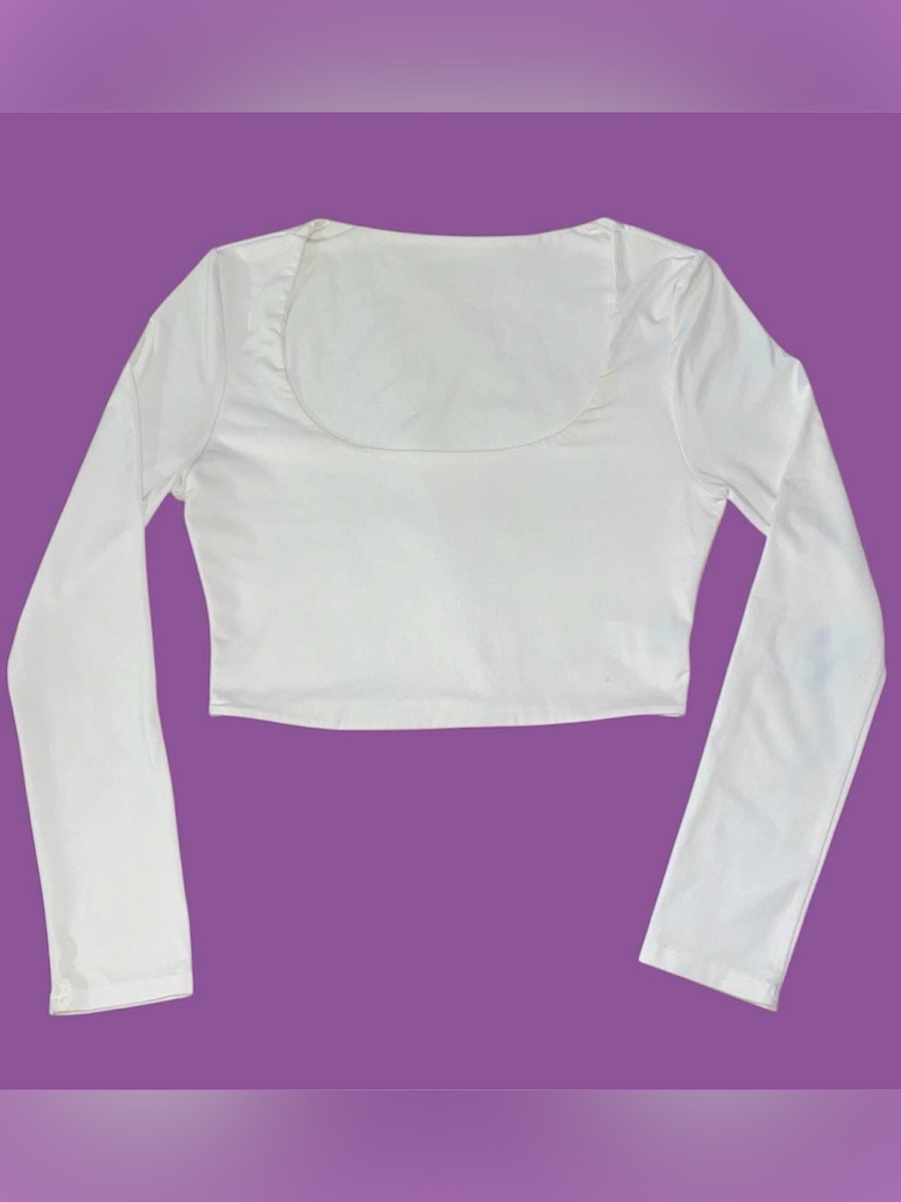 SHEIN minimalist cream crop top.